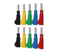 4mm Banana Test Leads 10pcs Stackable Safety 4mm Banana Test | Stackable design, safety retractable tip, secure connection, para ideal for multimeters and oscilloscopes