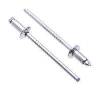 4mm x 12mm Remaches Ciegos de Acero Inoxidable A2, Paquete de 50 - AISI 304 Remaches para Metal, Remaches Pop Cabeza de Cúpula Para Carrocería de Coche, Cierre de Metal - Remaches a Presión