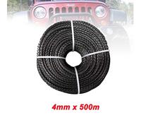 4mm x 500m sintéticos torno de cable/cuerda Cuerda de remolque for ATV/UTV/todoterreno azul, negro Colores Ajuste universal(Nero)