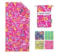 4Monster Toalla de playa de microfibra con bolsa de transporte a prueba de arena, toalla de viaje, 160 x 80 cm, de secado rápido, ligera, para senderismo, yoga, gimnasio, deportes, baño, vacaciones