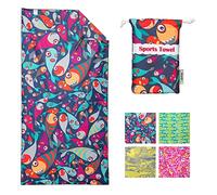 4Monster Toalla de playa de microfibra con bolsa de transporte a prueba de arena, toalla de viaje, 160 x 80 cm, de secado rápido, ligera, para senderismo, yoga, gimnasio, deportes, baño, vacaciones