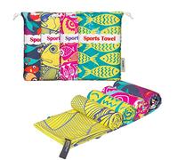 4Monster Toalla de playa de microfibra de secado rápido, súper absorbente, ligera, toalla de viaje para nadadores, toalla de camping sin arena, toallas de playa para piscina, natación, deportes