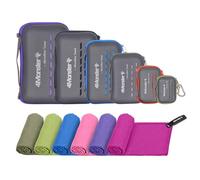 4Monster Toalla de viaje de microfibra, secado rápido, ligera, ultrasuave, súper absorbente, toalla compacta para camping, deportes, gimnasio, playa, camping, yoga, natación, senderismo