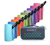 4Monster Toallas de microfibra en 14 colores, toalla deportiva de secado rápido, absorbente, ultra ligera, toalla de viaje para fitness, sauna, viajes, deportes