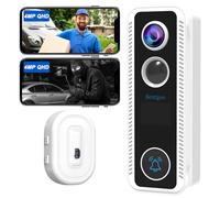 4MP QHD Timbre Inalámbrico con Cámara, Bextgoo WiFi Timbre Videoportero Exterior Impermeable, Detección de Movimiento, Visión Nocturna, Audio Bidireccional, Videollamada, Alerta Instantánea,IP67
