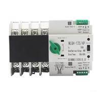 4P 400V Dual Power Automatic Transfer Switch DIN Rail para Ats para fotovoltaica y corriente de red, 25 A/32 A/63 A, 30 Ms de tiempo de conmutación, manual/automático, gris (32 A)