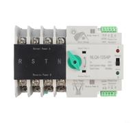 4P 400V Dual Power Automatic Transfer Switch for Solar PV Inverter - para riel DIN para ats Selector 25A 32A 63A 30ms Fast Switching for Home Grid Backup (25 A)