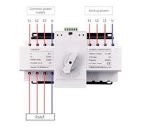 4P 63A 380V MCB Type Dual Power Automatic Transfer Switch ATS(2 Input 1 Output)