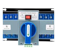 4P 63A Interruptor de transferencia automático de doble alimentación, interruptor inversor de fuente automático de doble potencia, doble transferencia para electricidad municipal, inversor de
