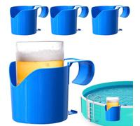 4Pack Portavasos para Piscina, Portavasos para Borde De Piscina, Portavasos De PláStico para Hidromasaje, Enfriador Caja Cerveza para Piscina, Accesorio para Piscina para Bebidas, TeléFono MóVil