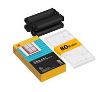 4PASS Cartucho (10x15cm) para KODAK Dock y Dock Plus, 80 Hojas | Compatible con Dock Plus y Dock Era, resistente al agua, huellas dactilares, resistente a la decoloración