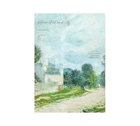 4PC-A4 - Cuaderno de pintura al óleo con paisaje de coche, cuaderno para estudiantes, aula, camino rural