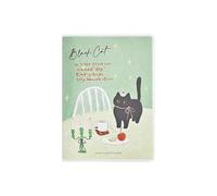 4PC-a6 Cat Time - Cuaderno horizontal de goma con dibujos animados para estudiantes (A6 Lazy Afternoon)