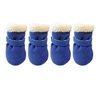 4pc Antideslizantes Zapatos para Cachorros A Prueba de Invierno Mascota Perro Antideslizante Botas de Nieve Calzado Grueso Cálido para Calcetines Aire Botines Perro para Perros Zapatos, Blue XL