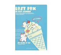 4PC-B5/A5 Small D Summer Car Line Cuaderno creativo horizontal para estudiantes -B5 estilo uno