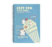 4PC-B5/A5 Small D Summer Coil Cuaderno horizontal de tareas de este estudiante -B5 estilo uno