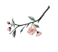 4pc Begonia Flower Iron On Patches, Retro Style Decoration, Hot Melt Adhesive For Repairing Small Defects In Clothes(2PCS C3)