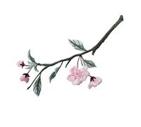 4pc Begonia Flower Iron On Patches, Retro Style Decoration, Hot Melt Adhesive For Repairing Small Defects In Clothes(2PCS C4)