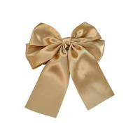 4pc Elegant Bow Ribbon Hair Clip Fashion Simple Solid Satin Spring HairPins Barrettes For Woman Girls Headband Accessories(Color1)