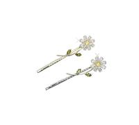 4pc Korean Fashion Flower Opal Pearl Hairpins Gifts Women Hair Clips Pins Barrettes Accessories Hairclip Hairgrips Headdress(Lavender)