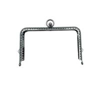 4pc Mini Metal Purse Frame Kiss Clasp Vintage Buckle DIY Wallet Sewing Hardware Accessories(Black,13cm)