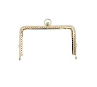 4pc Mini Metal Purse Frame Kiss Clasp Vintage Buckle DIY Wallet Sewing Hardware Accessories(Gold,11cm)