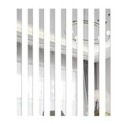 4pc Mirror Wall Sticker DIY Flat Decorative Lines 3D Ceiling Edge Strip Living Room Background Decoration For Bathroom(Silver,Width 2cm)