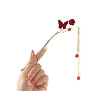 4pc Rose Flower Hair Stick Tassel Hairpin Chinese Wedding Accessories Female Ornament Styling Tools(C)