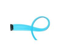 4pc Synthetic Clip-On Hair Extension 20Inch 11Colors Glowing One Piece Shines Fluorescent Fake Hairpiece For Women(Color 3)