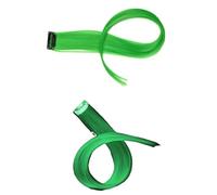 4pc Synthetic Clip-On Hair Extension 20Inch 11Colors Glowing One Piece Shines Fluorescent Fake Hairpiece For Women(Color 2)