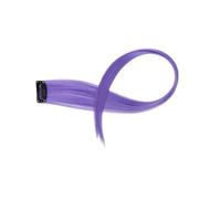 4pc Synthetic Clip-On Hair Extension 20Inch 11Colors Glowing One Piece Shines Fluorescent Fake Hairpiece For Women(Color 1)