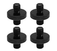 4pcs 1/4 pulgadas macho a 1/4 pulgadas roscado macho trípode tornillo adaptador doble cara estándar montaje rosca convertidor para DSLR SLR cámara trípode monopod
