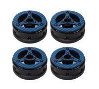 4PCS 1.9 Inch RC Wheel Rims | Lightweight Carbon Fiber Replacement for SCX10 / RR10 1/10 Crawler Car | High - Strength Alloy & Nylon Combo for Off - Road/Rock Climbing (Blue)