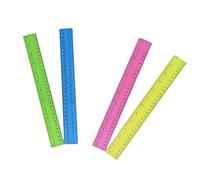 4pcs 12 pulgadas Colorido Claro Regla Con Centímetros Máximo Dibujo Matemático Para Dibujar Medición De Diseño Polímero Escolar Flexible Con Métricas/Escalas