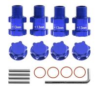 4PCS 14mm a 17mm Hub Adapter Set con 13mm Offset Compatible con 1/10 Escala RC Cars como los Modelos 3S, Big Rock, y(13MM W106 Blue)