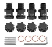 4PCS 14mm a 17mm Hub Adapter Set con 13mm Offset Compatible con 1/10 Escala RC Cars como los Modelos 3S, Big Rock, y(13MM W106 Black)