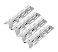 4Pcs 16 '' Parrilla de Acero Inoxidable Placas Térmicas Cubiertas de Quemador de Escudo Tienda de Calor Parrilla de Gas para Barbacoa Piezas de Repuesto Domador de Llama para Parrilla