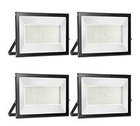 4PCS 200W Focos LED Exterior 6000K Blanco Frío Proyector IP65 Impermeable Luz de Seguridad para Iluminación Jardín Garaje Porche Balcón Césped