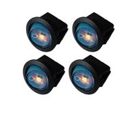 4PCS 220V illuminated 6A 20mm Hole Cut Car Mini Round Rocker Switch Dashboard Boat Push Button O - Power On-Off Seesaw ESSEIEIE(Blue)