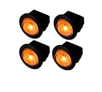 4PCS 220V illuminated 6A 20mm Hole Cut Car Mini Round Rocker Switch Dashboard Boat Push Button O - Power On-Off Seesaw ESSEIEIE(Yellow)