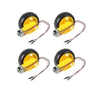 4PCS 3-6V Gear Motor DIY Kit with 4Pcs Plastic TT Motor Tire Wheel RC Car Robot Tyres for SmartCar