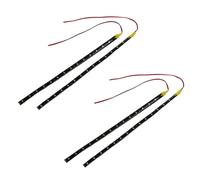 4pcs 30cm 15 LED Flexible Auto Car Strip Light Lámpara Naranja