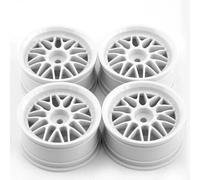 4pcs 52mm 1/10 RC On-Road Drift Racing Car Plastic Wheel Rim Wheel Hubs for Tamiya XV02 Kyosho HSP HPI Sakura Traxxas RedCat(White)