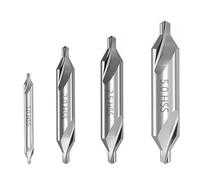 4PCS/5PCS/6PCS/7PCS/8PCS/10PCS 1-5mm HSS Combined Center Drill Bit 60 Degree Metalworking Hole Drill Bit Hole Metal Drill Bit(4pcs Set 1.0-5.0mm)
