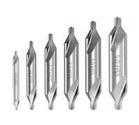 4PCS/5PCS/6PCS/7PCS/8PCS/10PCS 1-5mm HSS Combined Center Drill Bit 60 Degree Metalworking Hole Drill Bit Hole Metal Drill Bit(6pcs Set A 1.0-5.0mm)