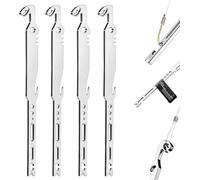 4PCS 6-in-1 Stainless Steel Fishing Multi Tool Hook Remover and Knot Tyer, Fish Hook Remover Tool, Fishing Hook Quick Removal Descending Device, Fishhook Disconnect Removal Tool for Fishing