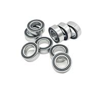 (4PCS) 63801-2RS Double-row Corner Ball 12x21x7mm Deep Groove Ball Bearing 63800 63802 63803 2RS Rubber Sealed Cover Bearing (63800RS 10x19x7)