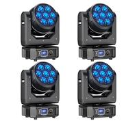 4PCS 7X40W cabeza móvil LED Luces de discoteca DJ discoteca Iluminación Luces de fiesta para Discoteca Club Bar Disco Boda Navidad
