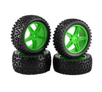 4pcs 87 mm Wheel Wheel neumático Compatible con modelos de automóvil RC 144001 144010 124007 124017 124019 TT02B 1 10 1 12 1 14 Escala Off Road Buggy Reemplazo de accesorio de poskingket(Green)
