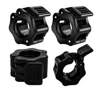 4Pcs Abrazaderas de Barra de Liberación Rápida de 25 mm, Bloqueadores para Barras de Pesas, Hebilla para Mancuernas, Abrazaderas Barra Olimpica para Levantamiento de Pesas Entrenamiento(Negro)